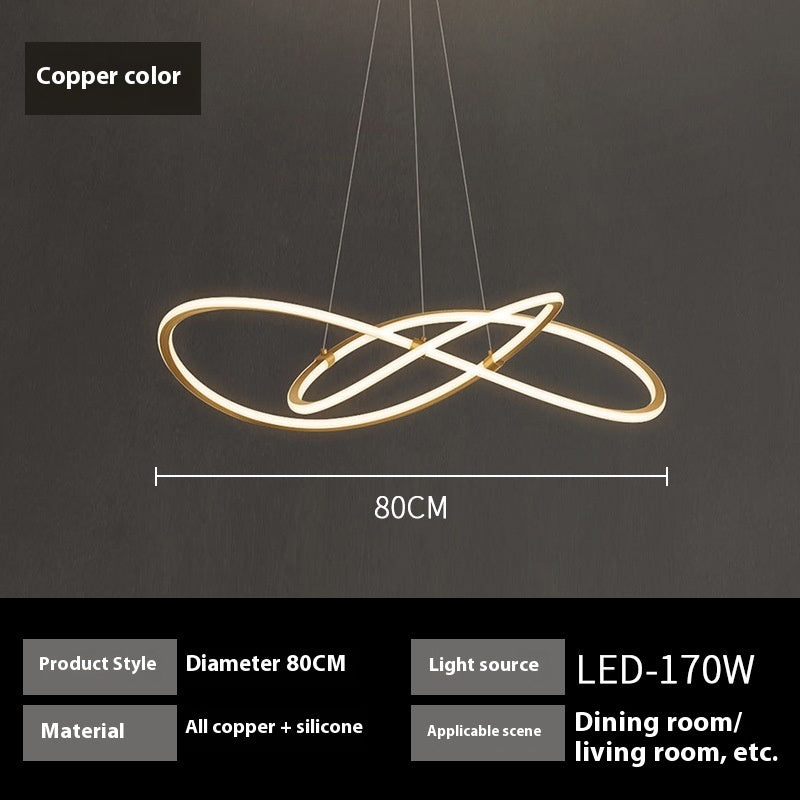 Copper Minimalist LED Chandelier - Minimalist Lighting - Decor Havenly