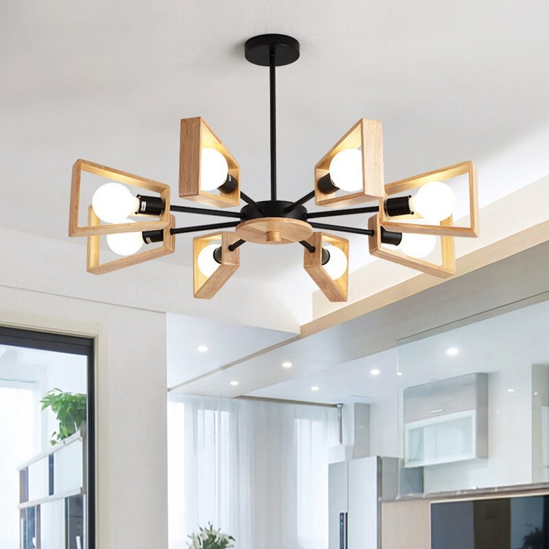 Nordic Branch Solid Wood Chandelier