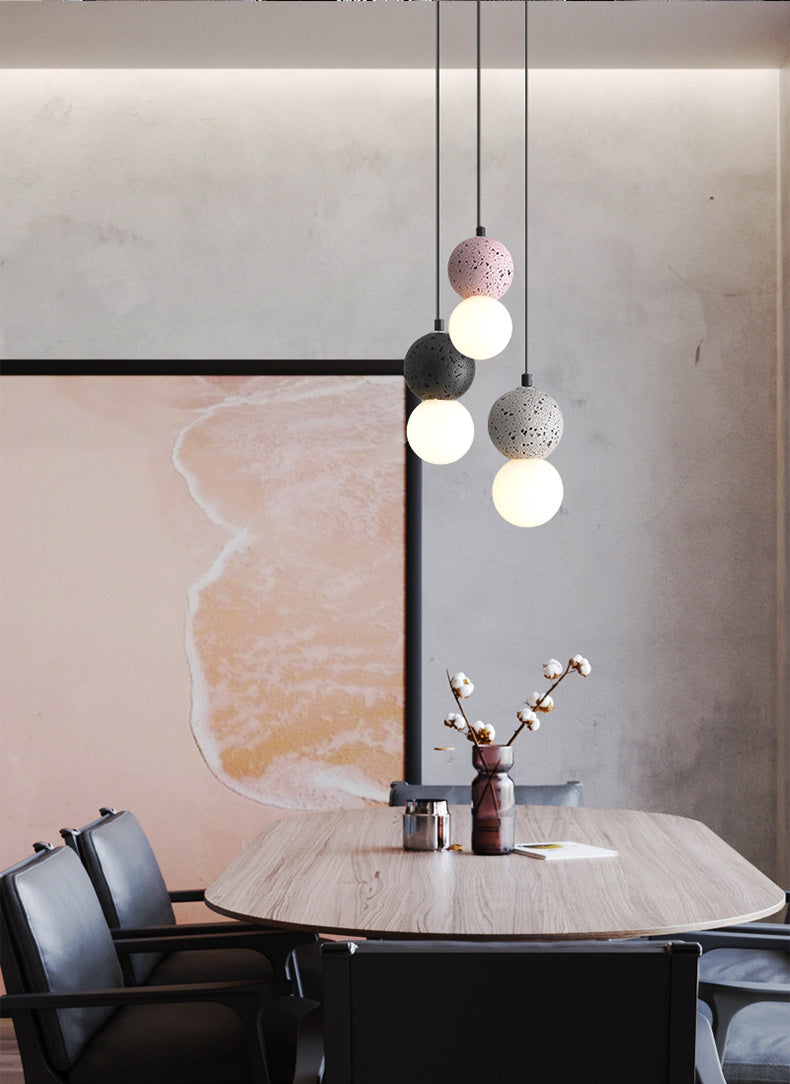 Modern Nordic Terrazzo Bar Chandelier