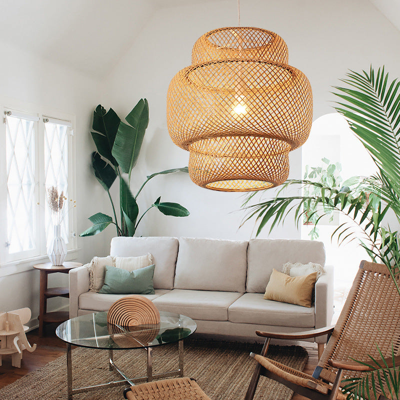 Nordic Bamboo Light - Woven Pendant Light - Decor Havenly