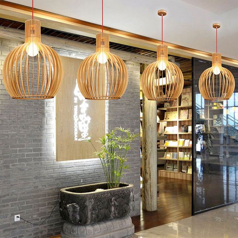 Wooden Birdcage Lamp - Eco-Friendly Light - Decor Havenly