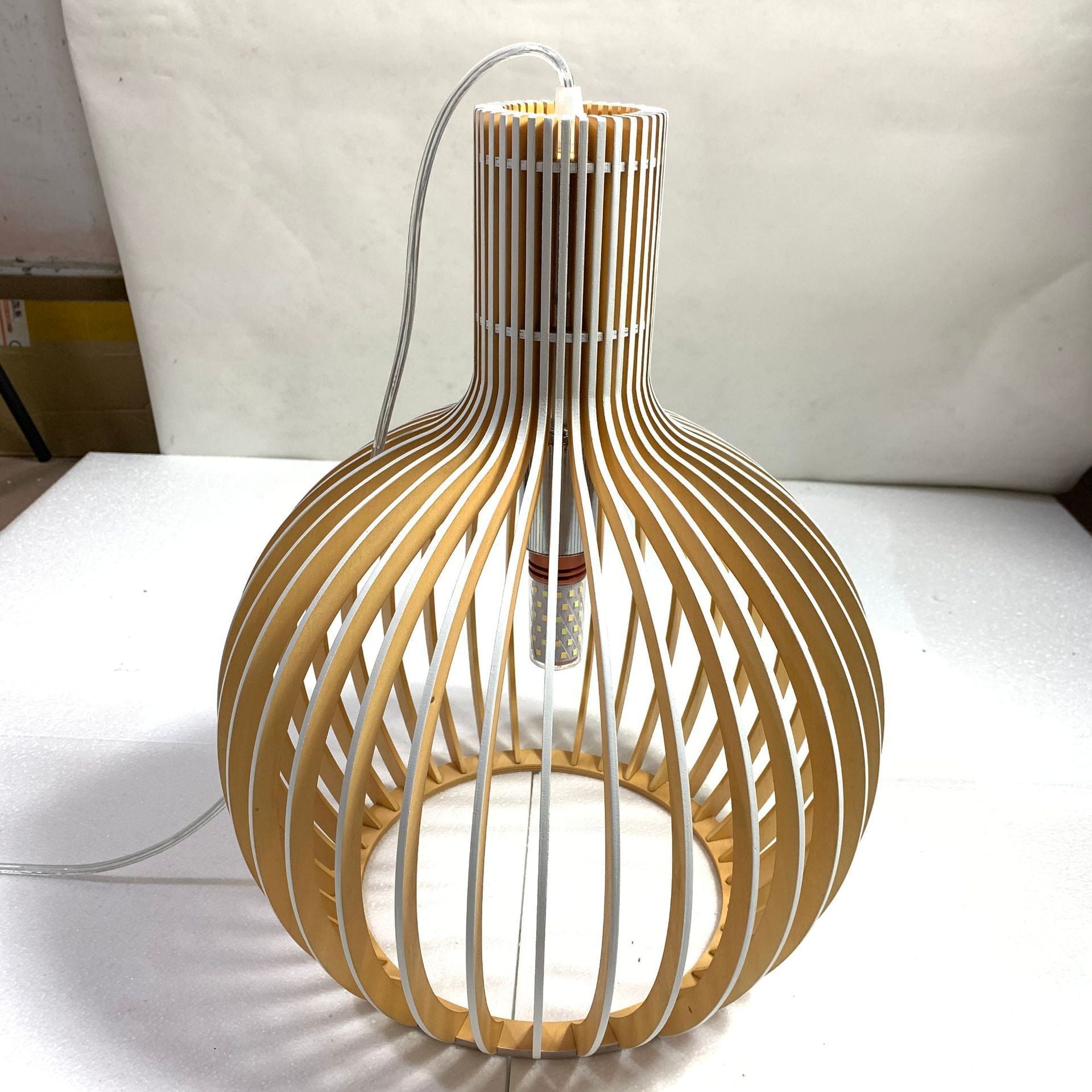 Wooden Birdcage Lamp - Eco-Friendly Light - Decor Havenly