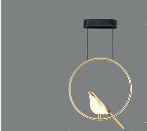 Nordic Minimalist Bird Art Chandelier