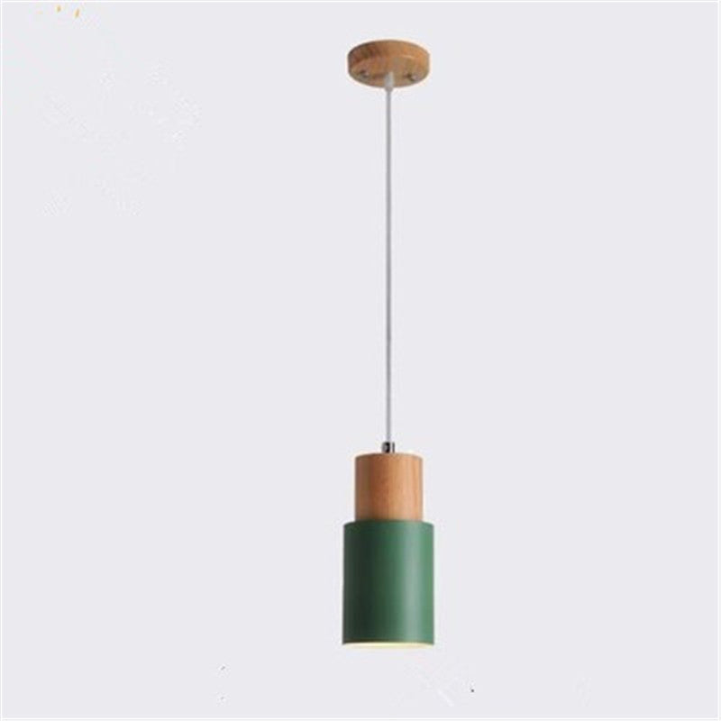 Nordic Solid Wood Single Head Chandelier