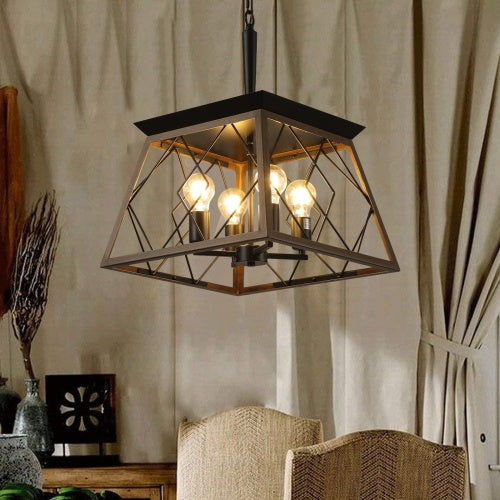 4 Lights Farmhouse Vintage Antique Chandelier