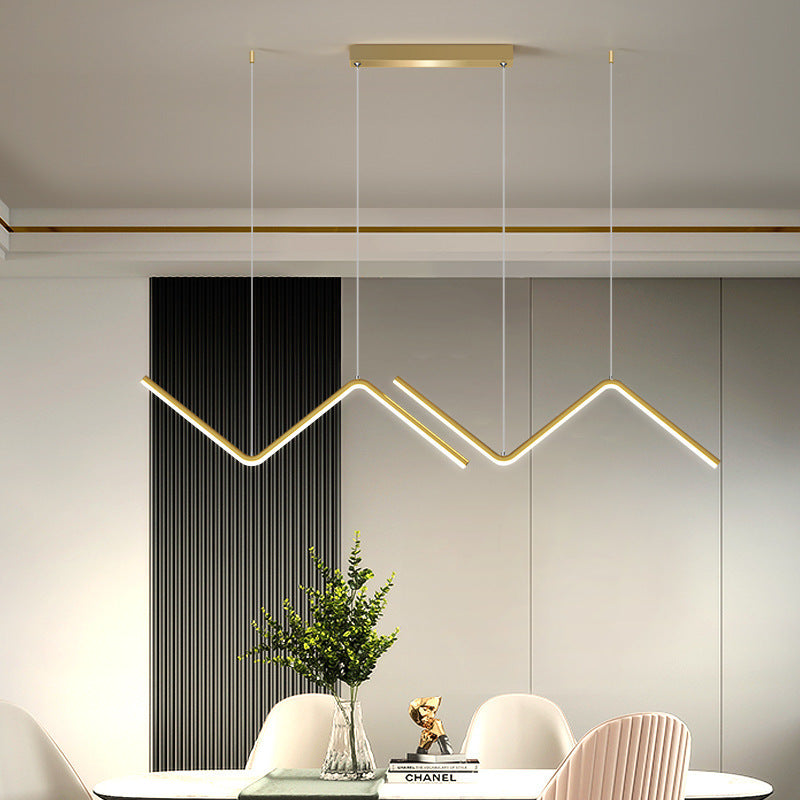 Nordic Minimalist LED Bolt Chandelier