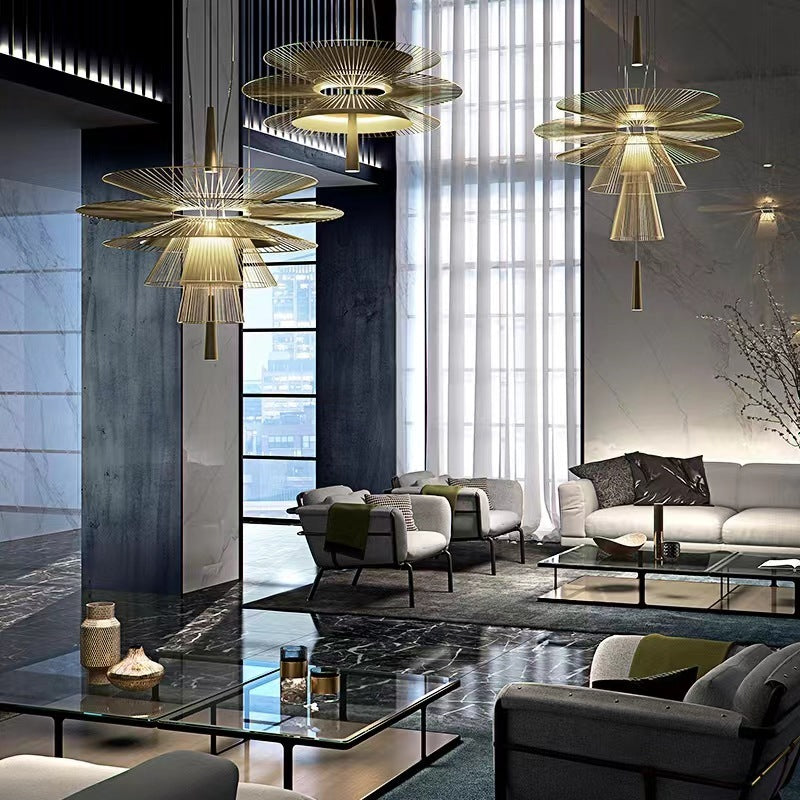 Modern Luxury Halo Pendant - Statement Light - Decor Havenly