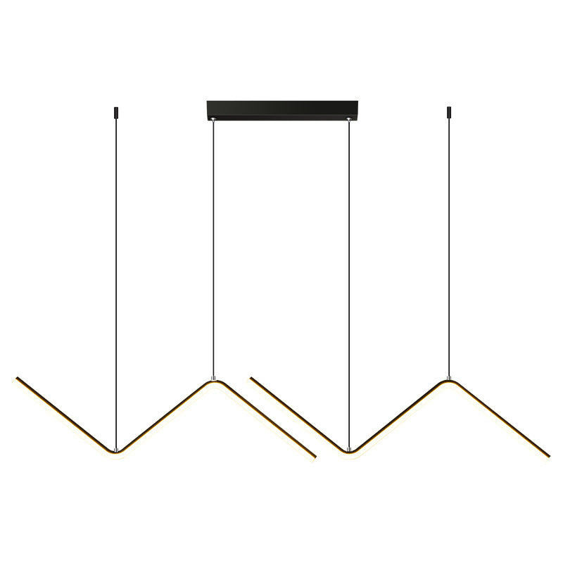 Nordic Minimalist LED Bolt Chandelier