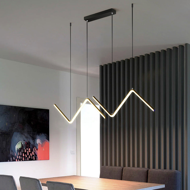 Nordic Minimalist LED Bolt Chandelier