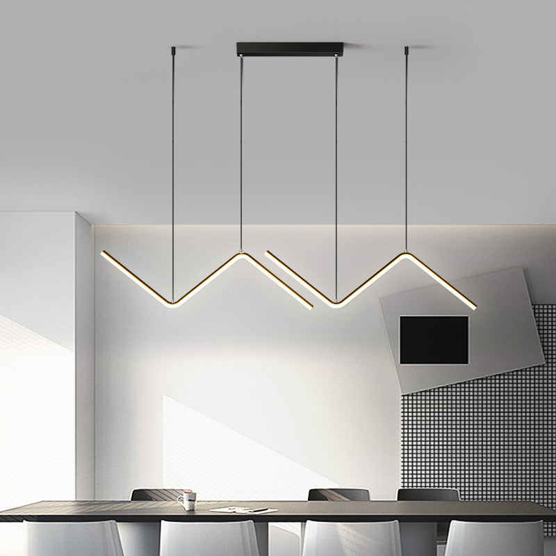 Nordic Minimalist LED Bolt Chandelier