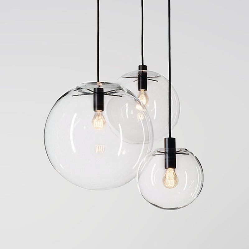 Nordic Minimalist Transparent Glass Chandelier