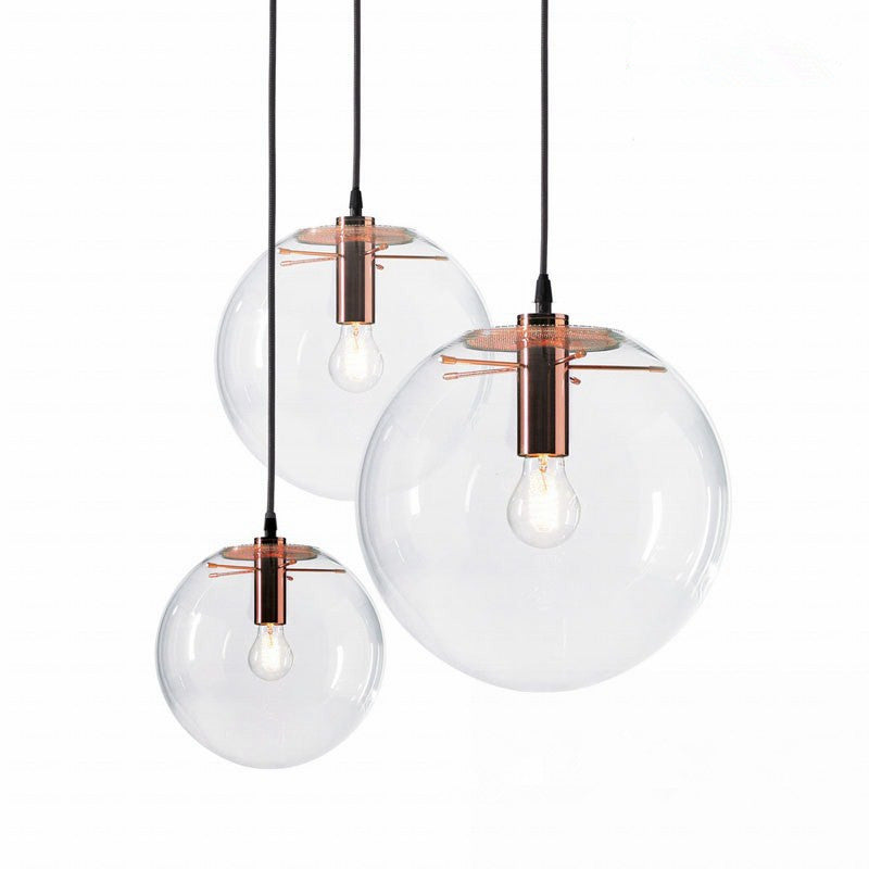 Nordic Minimalist Transparent Glass Chandelier