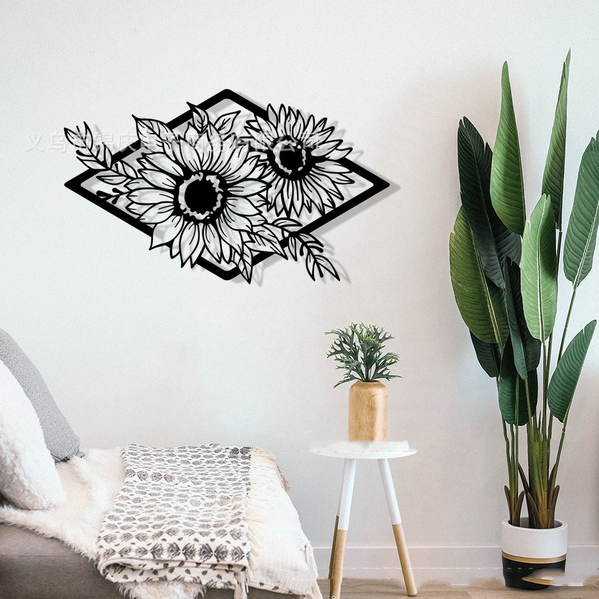 Elegant Wall Decor - Sun Flower Metal Art - Decor Havenly