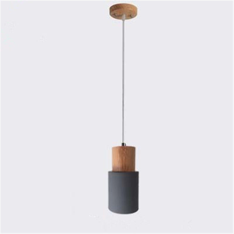 Nordic Solid Wood Single Head Chandelier