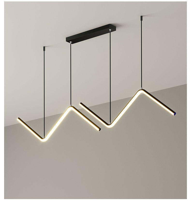 Nordic Minimalist LED Bolt Chandelier