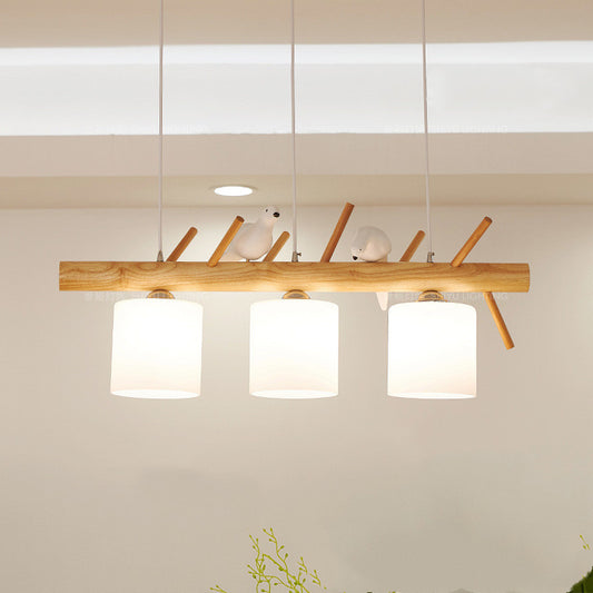 Scandinavian Japanese Style Led Bird Chandelier