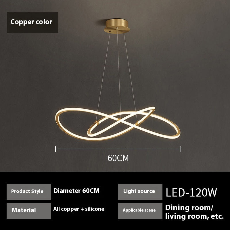 Copper Minimalist LED Chandelier - Minimalist Lighting - Decor Havenly