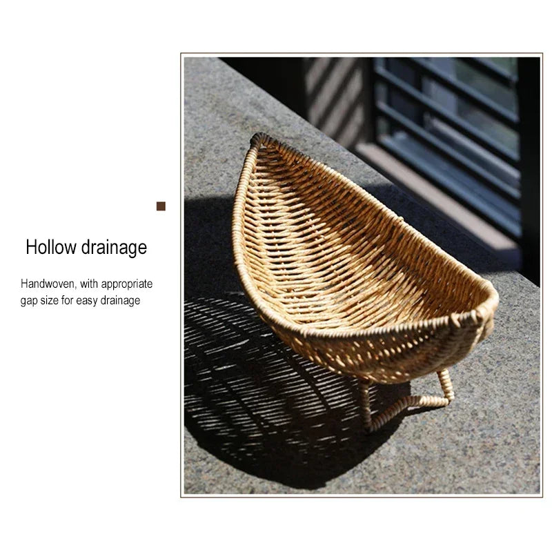 Rattan-Effect Fruit Basket