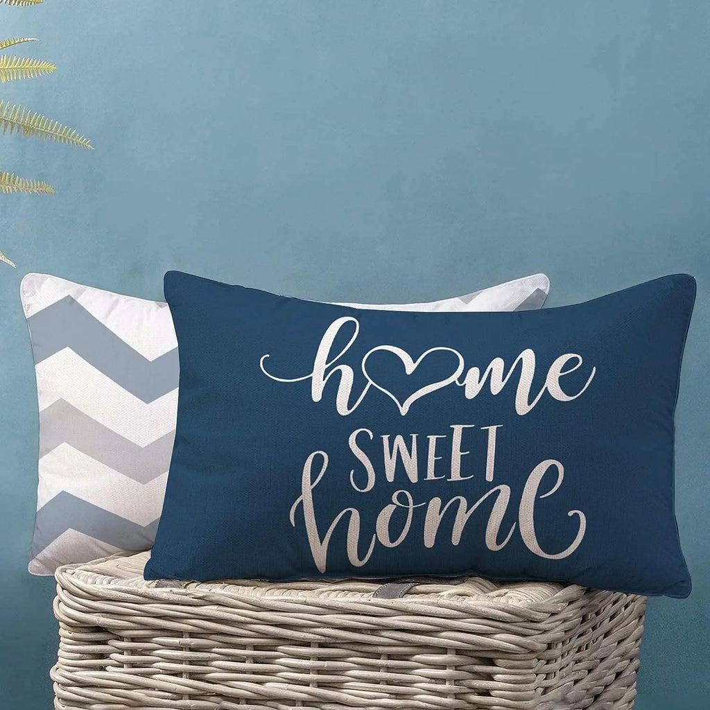 Linen Geometric Pillowcase 40x60cm Sofa Decoration Pillow Cover, Sofa Bedroom Furnishing Decoration Lumbar Cushion Cover