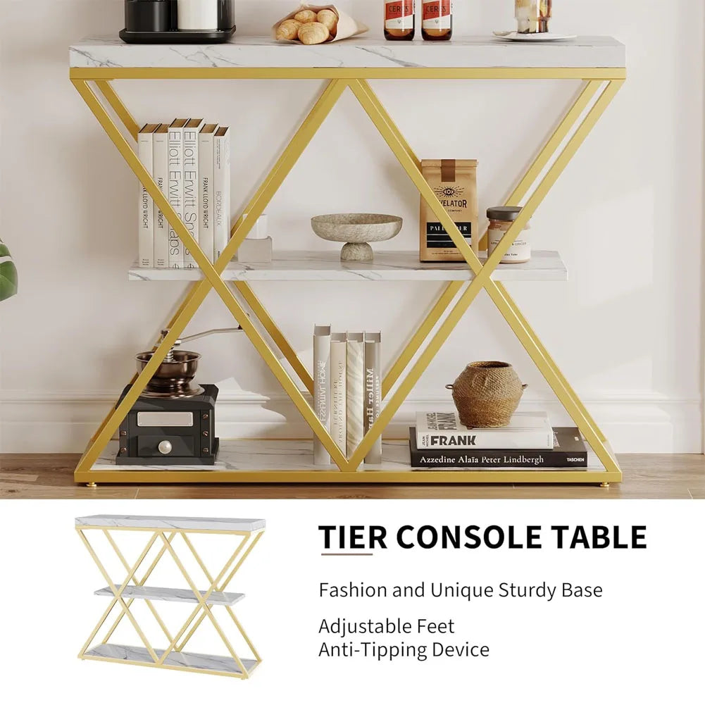 Slim 3-Tier Console Table