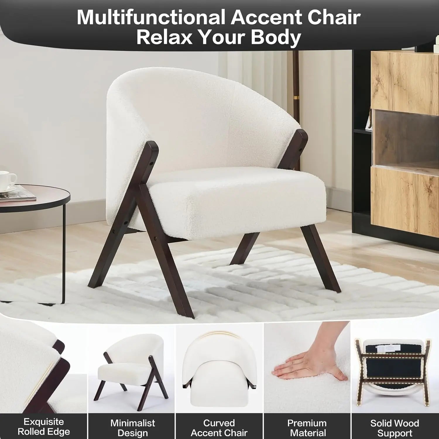Linen Accent Armchair