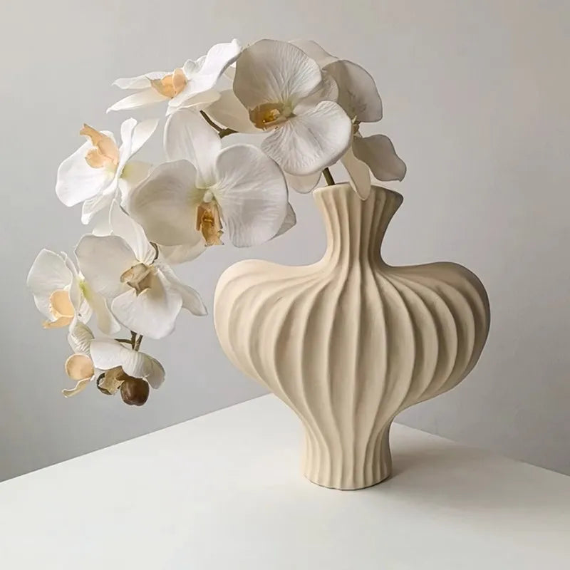 Wabi-Sabi Ceramic Floor Vase