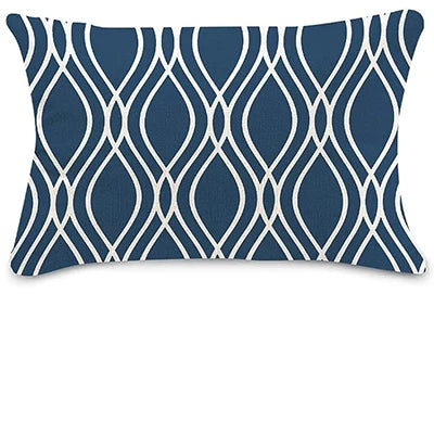 Linen Geometric Pillowcase 40x60cm Sofa Decoration Pillow Cover, Sofa Bedroom Furnishing Decoration Lumbar Cushion Cover