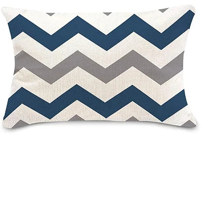Linen Geometric Pillowcase 40x60cm Sofa Decoration Pillow Cover, Sofa Bedroom Furnishing Decoration Lumbar Cushion Cover