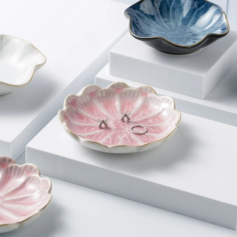 Ceramic Lotus Trinket Tray