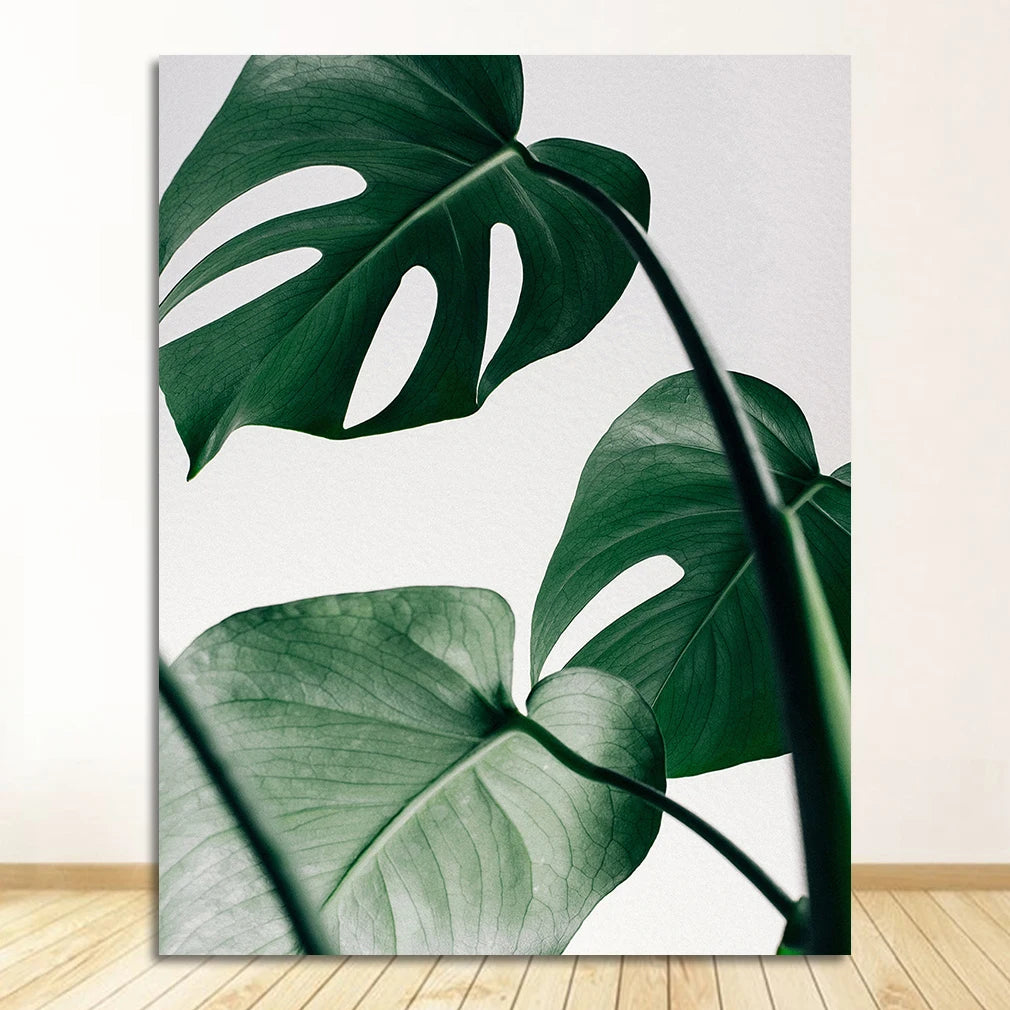 Wall Art Canvas Painting Nordic Posters And Prints Pictures For Living Room Home Decor Nature Tropical Palm Leaf Monstera