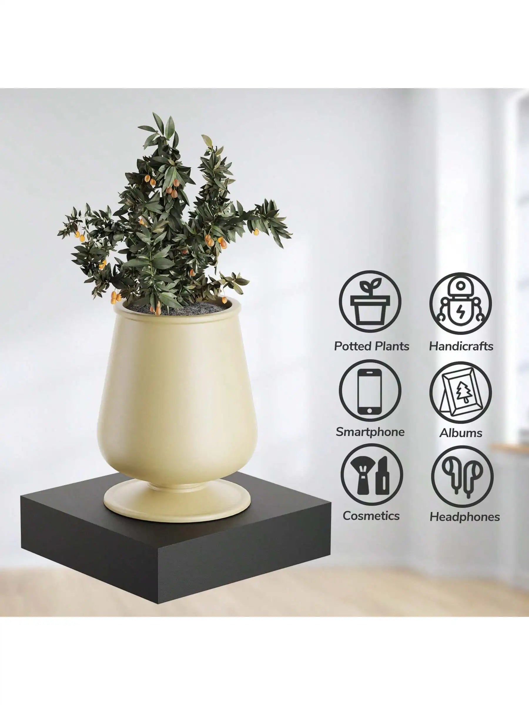 Square Floating Shelf Wood Wall Small Shelves for Living Room Decor Display Stand Bedroom Bathroom Decorative Floating Shelf