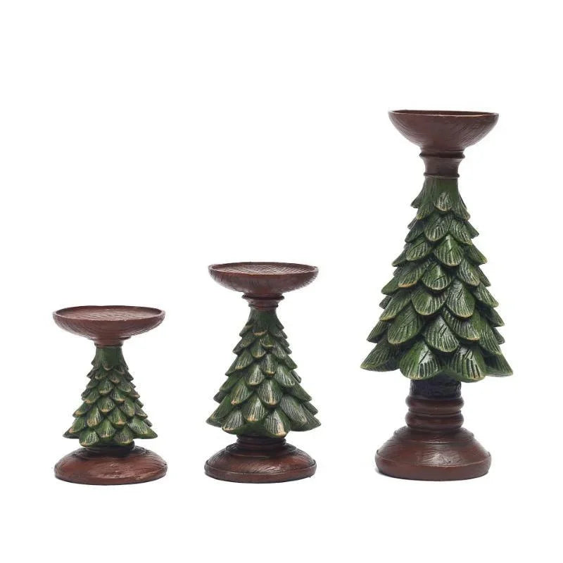 Christmas Tree Candle Holder Christmas Candlestick Household Festive Atmosphere Desktop Decoration Xmas Home Decor