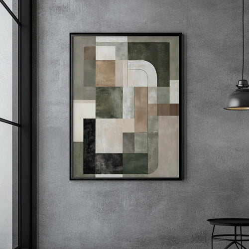 Abstract Japandi Oil Painting