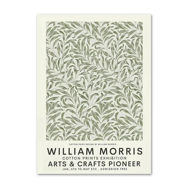 Nordic Canvas Painting Poster Aesthetics HD Print Wall Pictures William Morris Museum Series Vintage Living Room Decoration
