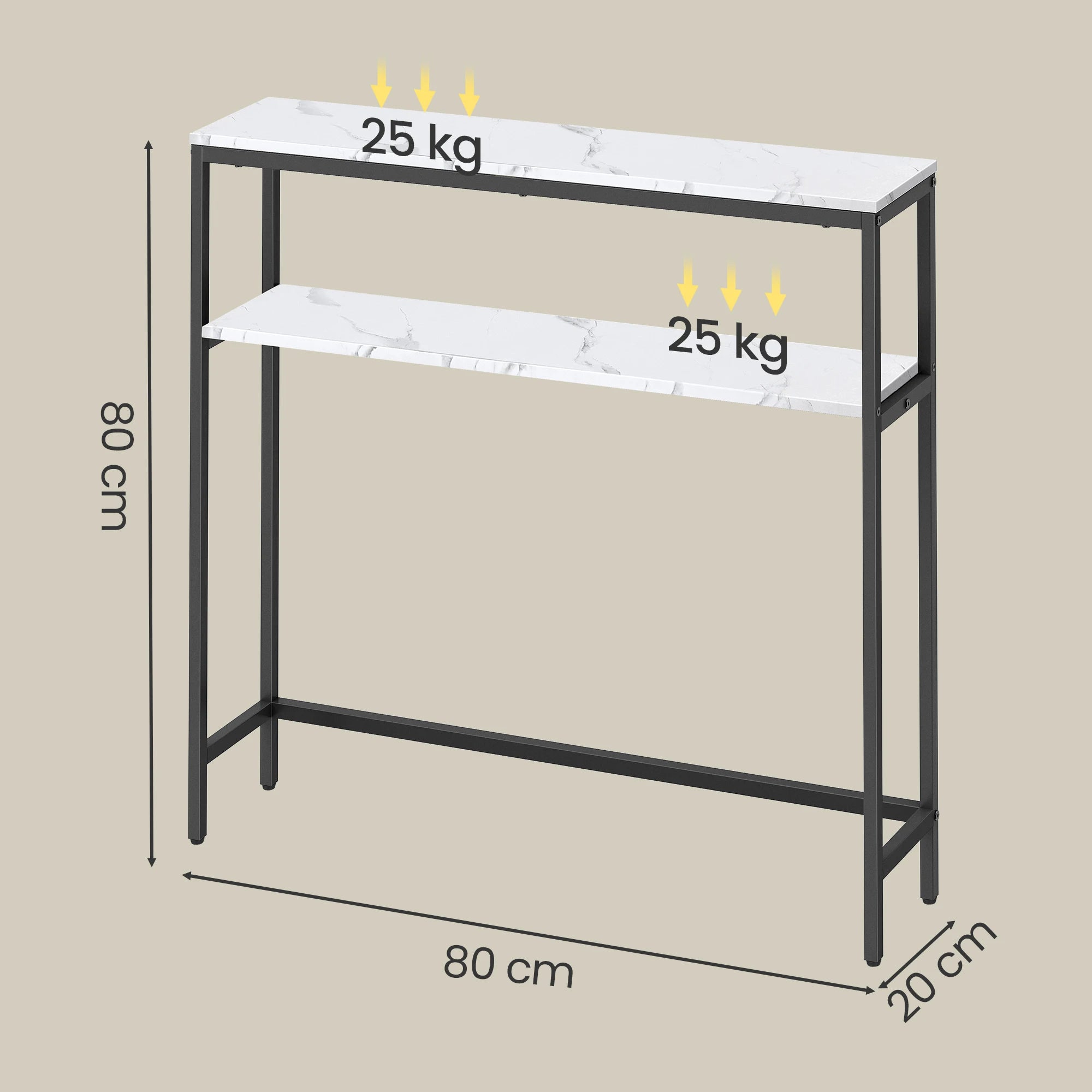 2-Tier Hallway Console Table
