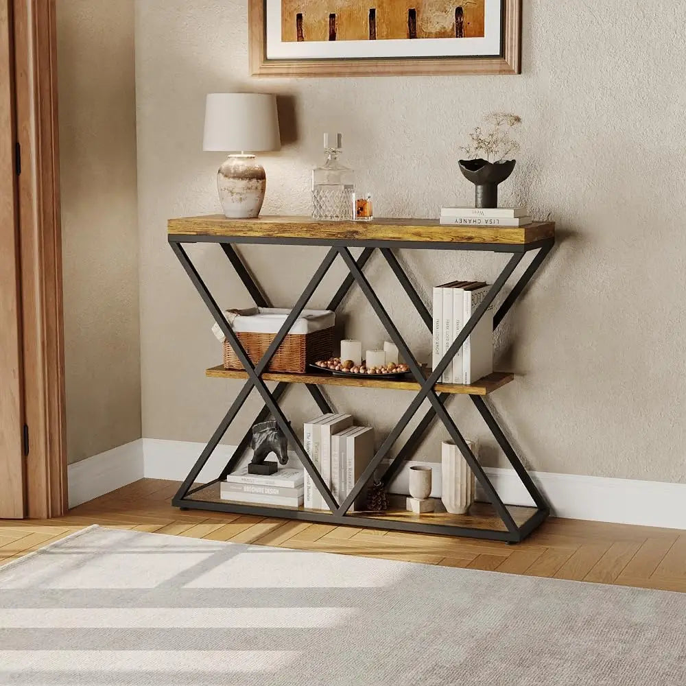 Slim 3-Tier Console Table