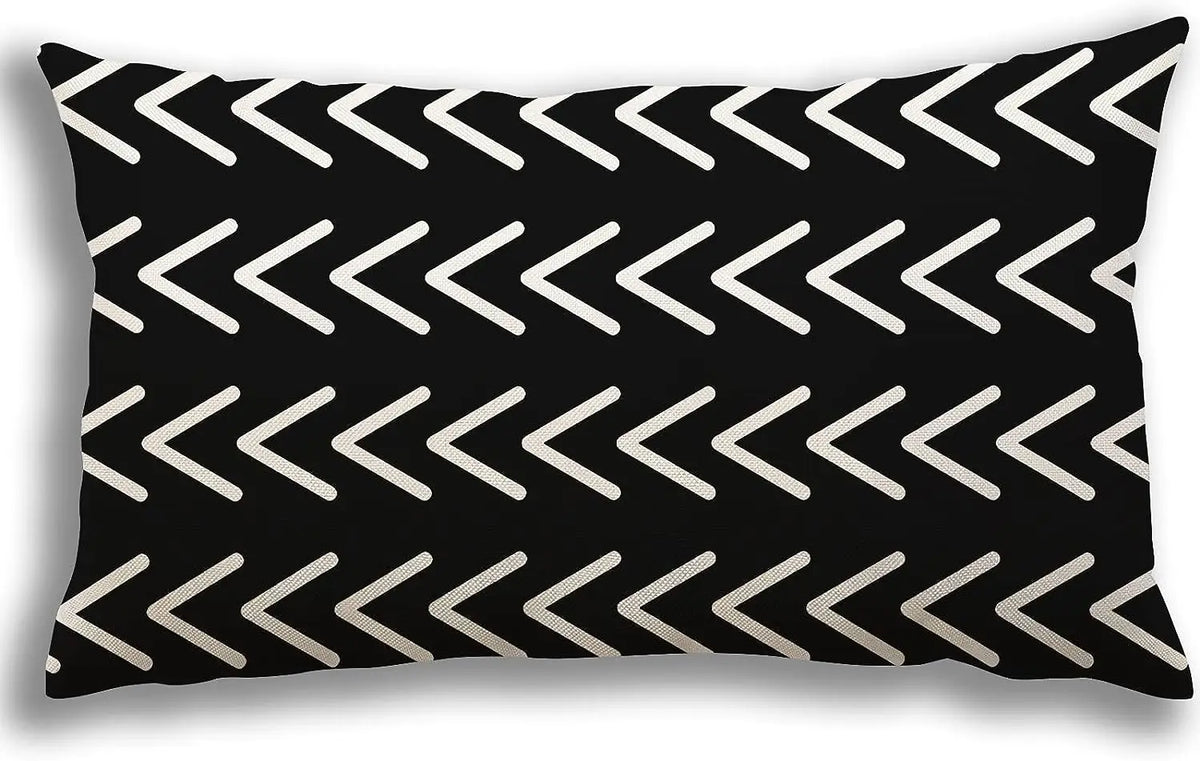 Linen Geometric Pillowcase 40x60cm Sofa Decoration Pillow Cover, Sofa Bedroom Furnishing Decoration Lumbar Cushion Cover