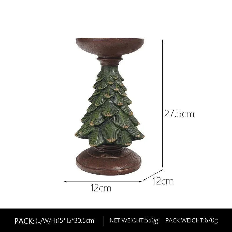 Christmas Tree Candle Holder Christmas Candlestick Household Festive Atmosphere Desktop Decoration Xmas Home Decor