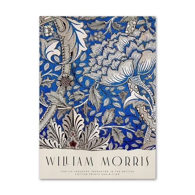Nordic Canvas Painting Poster Aesthetics HD Print Wall Pictures William Morris Museum Series Vintage Living Room Decoration