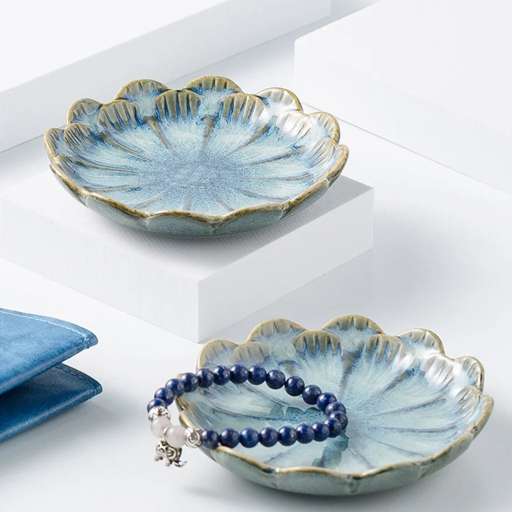 Ceramic Lotus Trinket Tray