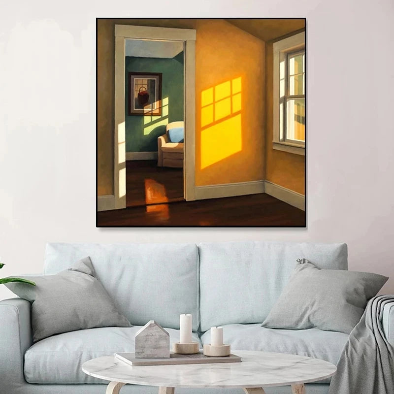 Nordic Window Outside Landscape Canvas Painting Print Scenery Interior Wall Art Poster Canvas Picture for Home Decoration