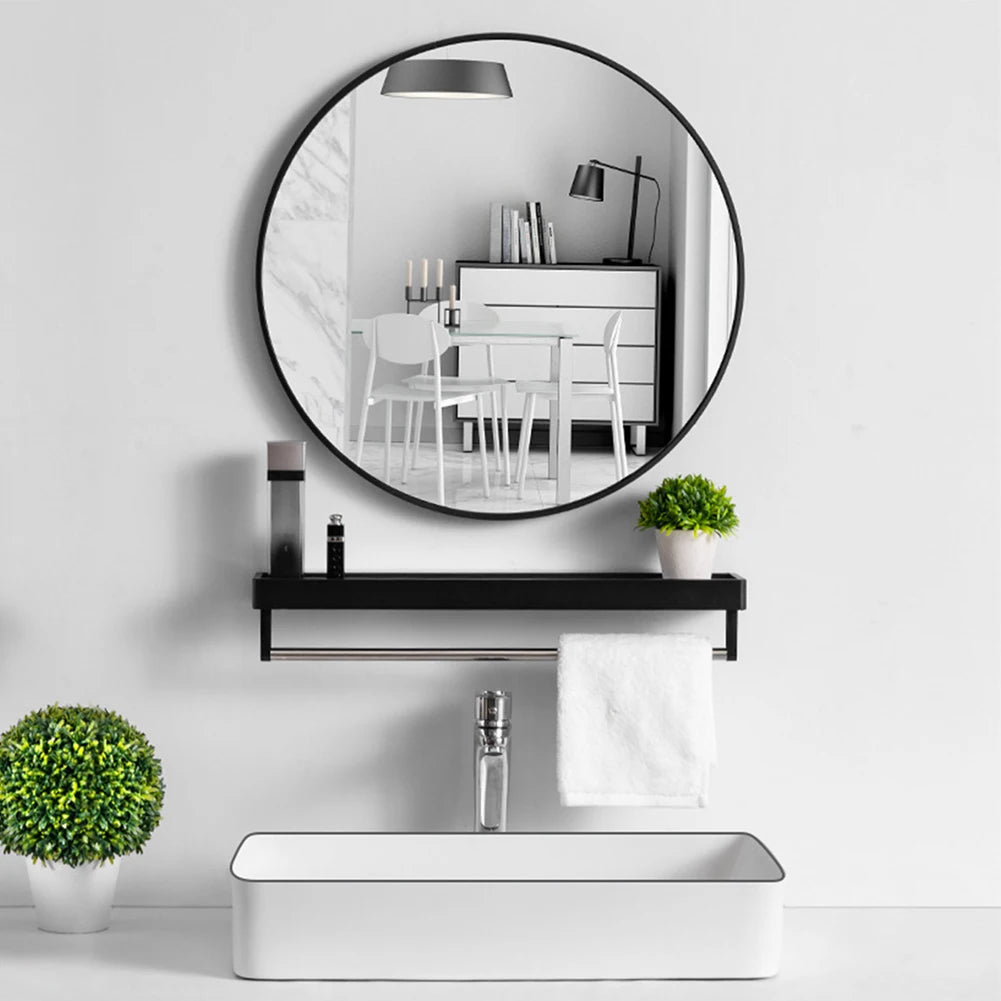 Round Framed Wall Mirror