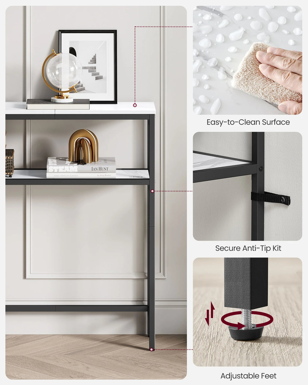 Slim 2-Tier Console Table