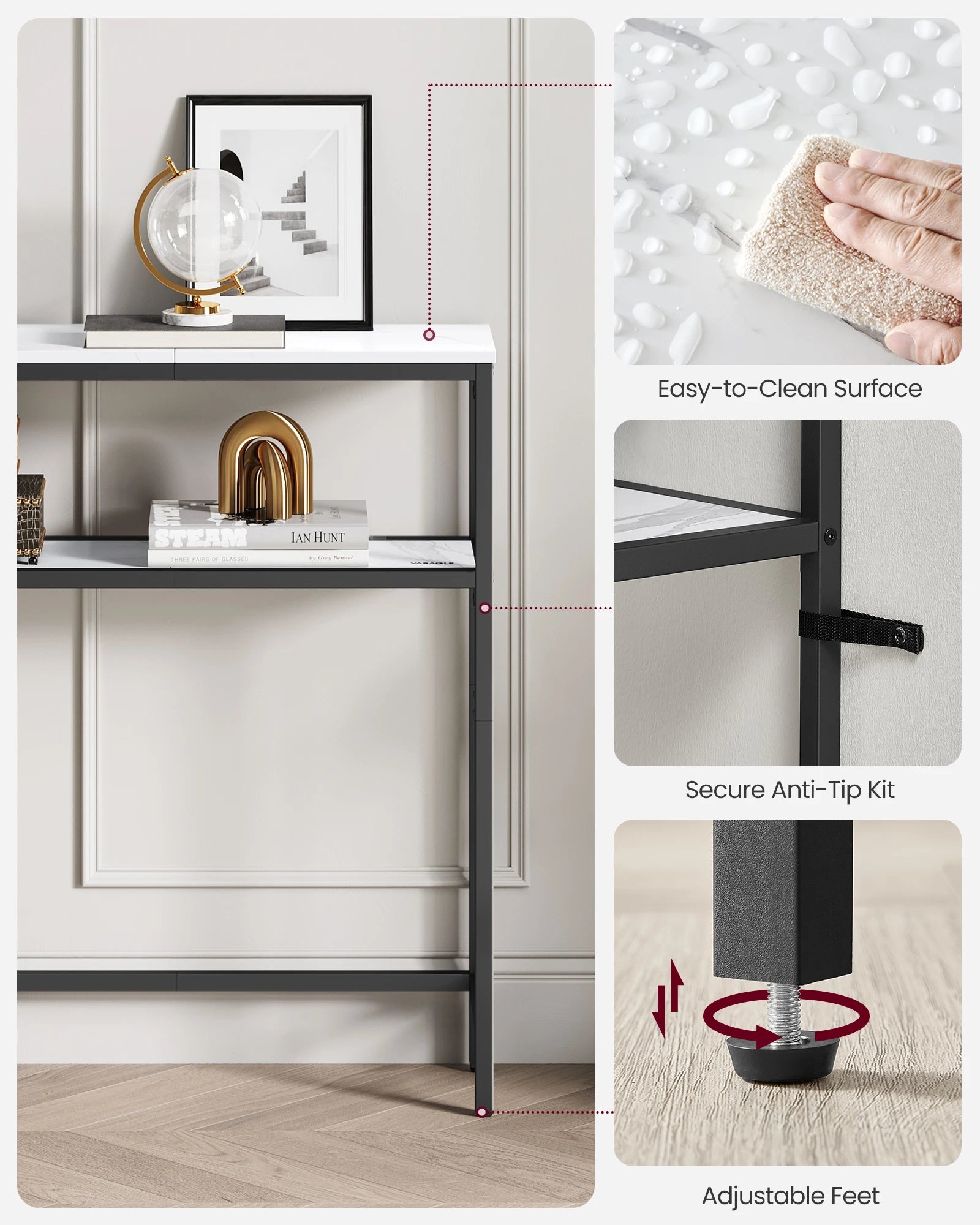 Slim 2-Tier Console Table