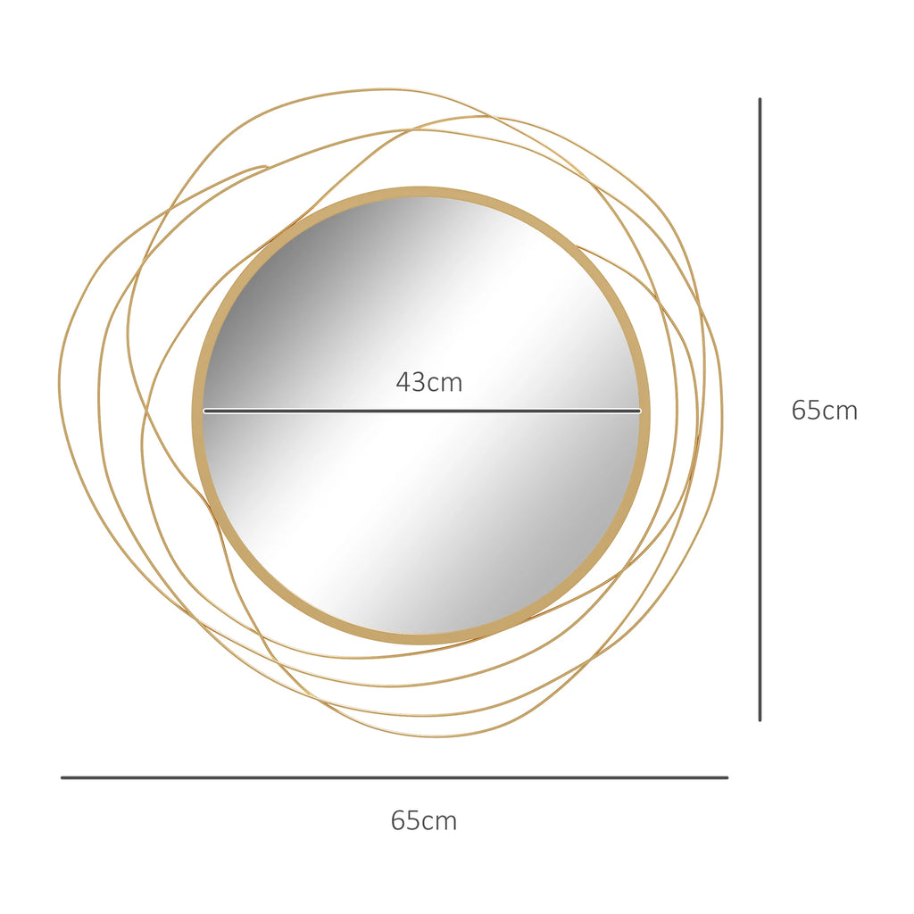 Round Metal Wall Mirror