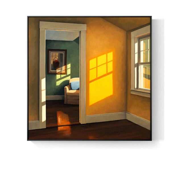 Nordic Window Outside Landscape Canvas Painting Print Scenery Interior Wall Art Poster Canvas Picture for Home Decoration