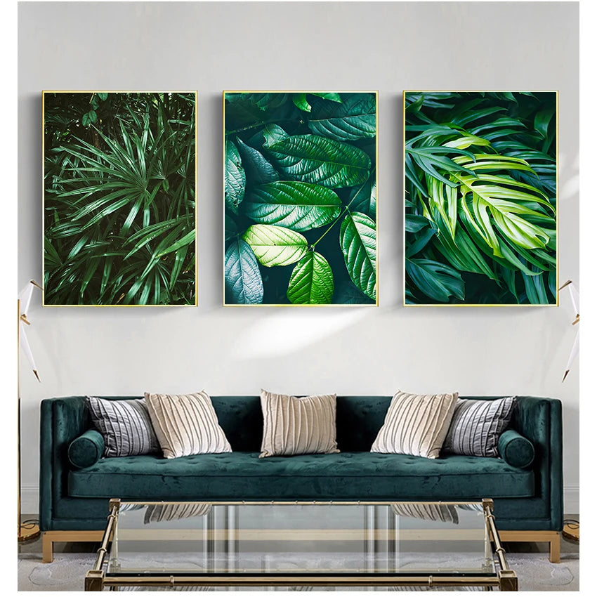 Wall Art Canvas Painting Nordic Posters And Prints Pictures For Living Room Home Decor Nature Tropical Palm Leaf Monstera