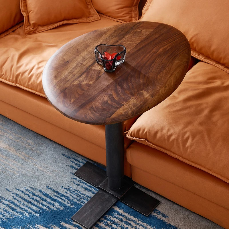 Walnut Lift-Top Side Table