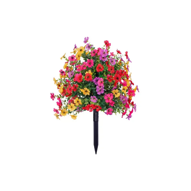 Artificial Flowers for Outdoor Indoor Garden Home Decoration Faux Daisy with Eucalyptus Leaves Fake Plants Greenery Porch Patio