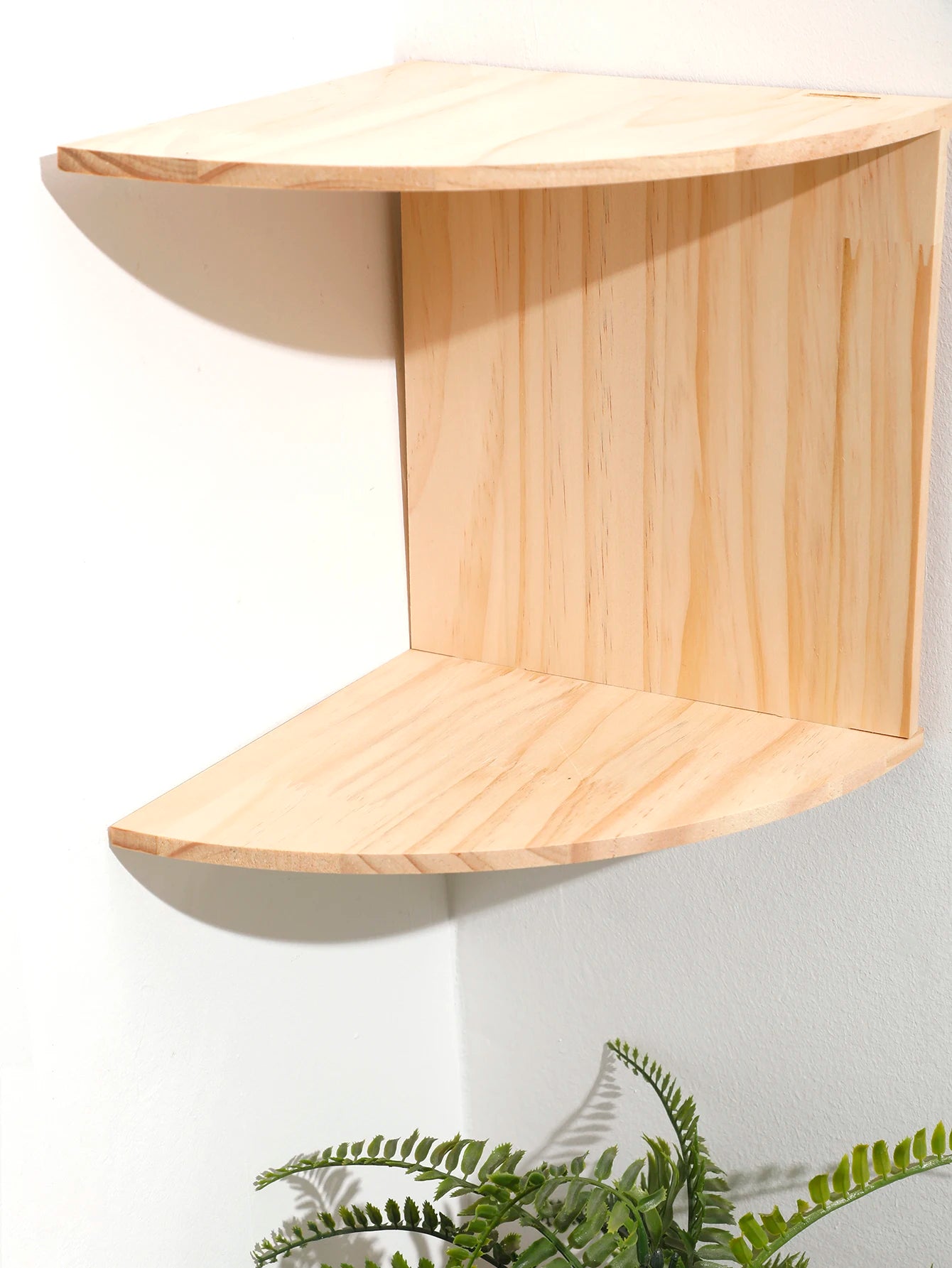 Wooden Corner Shelf Two-Layer Burlywood Shelf Boho Home Decoration Floating Wall Organizer Room Decors Aesthetic Wall Decor Gift